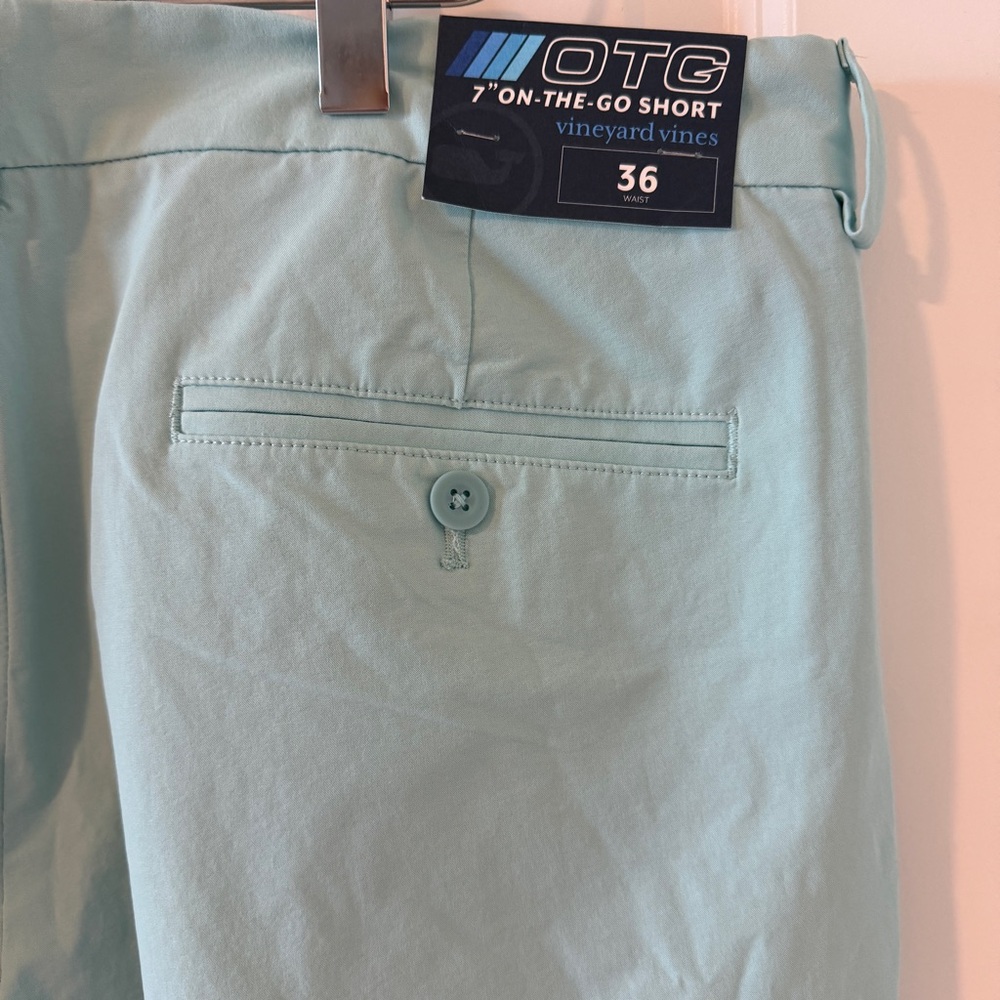 Vineyard Vines OTG Performance Shorts sz 36 Aqua Haze NWT - Picture 4 of 5